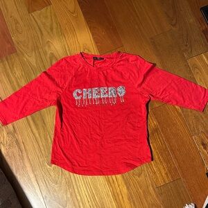 Cheerful Red Women Shirt